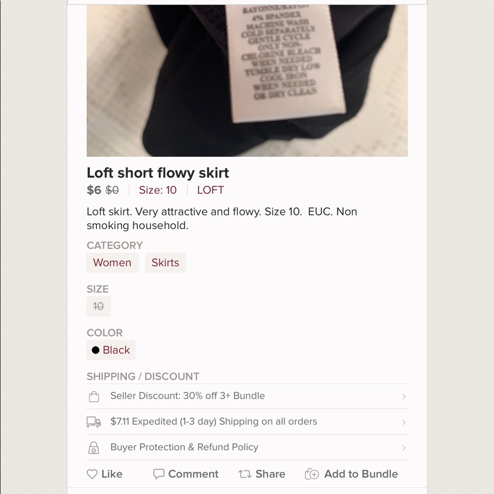 Loft short flowy skirt